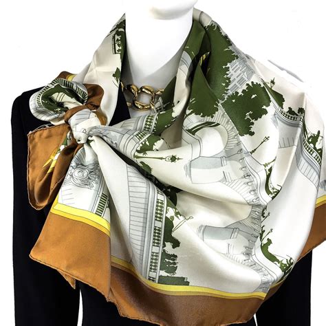 les ponts de paris hermes scarf|Les ponts de paris green .